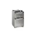 COCINA ELECTROLUX 56DXQ 56cm INOX DOBLE HORNO (ELEC-GAS) 4h ENC LUZ 91x56.2x68cm
