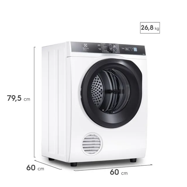 SECARROPAS ELECTROLUX ESES208B 8k AutoSense Blanco 60x60x79.5cm CON SALIDA