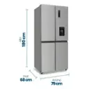 HELADERA PHILCO PHSB470XD2 385L SBS INVERTER INOX A+ 68x79x180cm NO FROST
