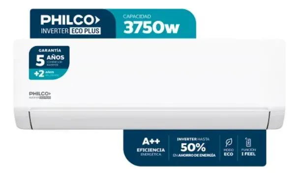 SPLIT PHILCO 3750w FC INVERTER (3182fg) F/C R-32 PHIN37HA2AN