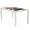 MESA VOSS2000 INDONESIA VIDRIO TEMPLADO BLANCO 6MM SIMIL RATAN
