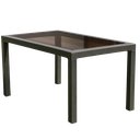 MESA VOSS2000 INDONESIA VIDRIO TEMPLADO CAPUCHINO  6MM SIMIL RATAN