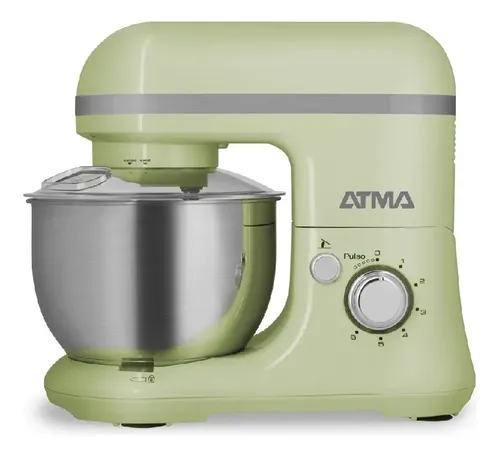 [03701021] BATIDORA ATMA BPAT21GRP VERDE PLANETARIA VINTAGE 800W BOWL ACERO INOX 4L