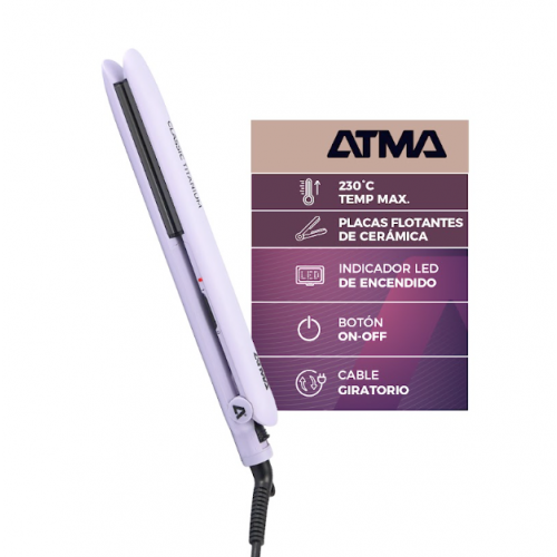 [111035089] PLANCHA CABELLO ATMA PL8833P CLASSIC TITANIUM BEAUTY - 230°C