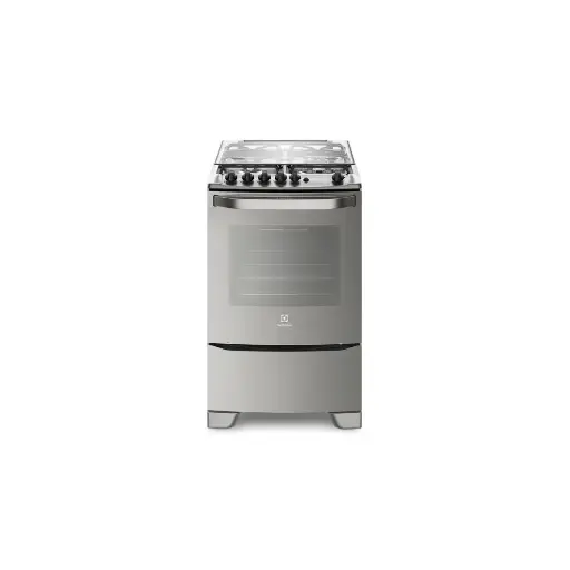 [758400718] COCINA ELECTROLUX 56GXQ 56cm INOX 4 HORNALLAS GRILL ENC. 91x56x68cm CLASE A