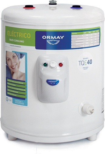 [98711] TERMOTANQUE ORMAY TQE40 LTS ELEC CONEXION DUAL Diámetro: 42,50 cm. Alto: 52,40 c