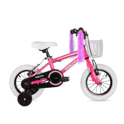 [05012010] BICICLETA INFANTIL PHILCO R12 DAMA PATIO 12F V-brake CANASTO RUEDAS 94FKP12AV010F