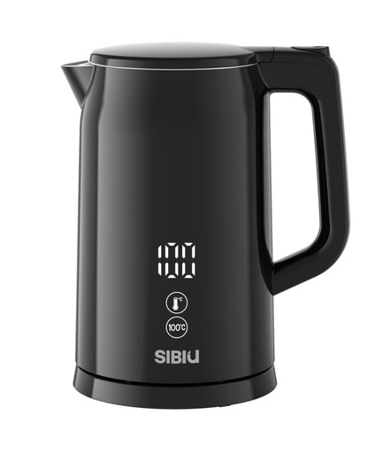 [63900010] JARRA ELECTRICA SIBIU PV10 1.7L NEGRA DIGITAL TERMOSTATO