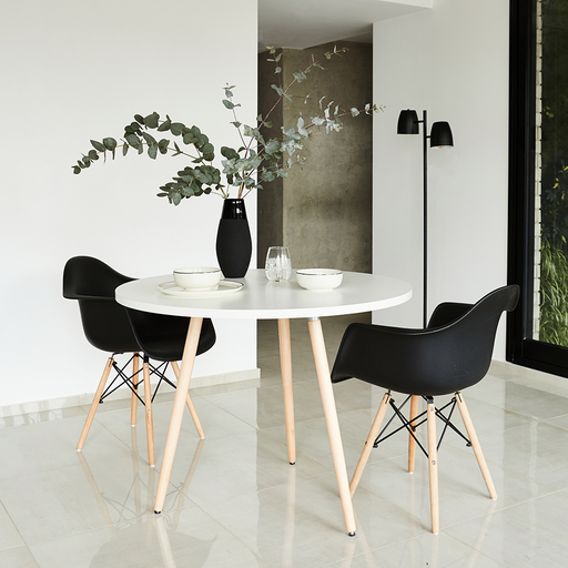 [52500101] MESA EAMES SILCAR REDONDA Ø900x765mm MELAMINA BALANCA